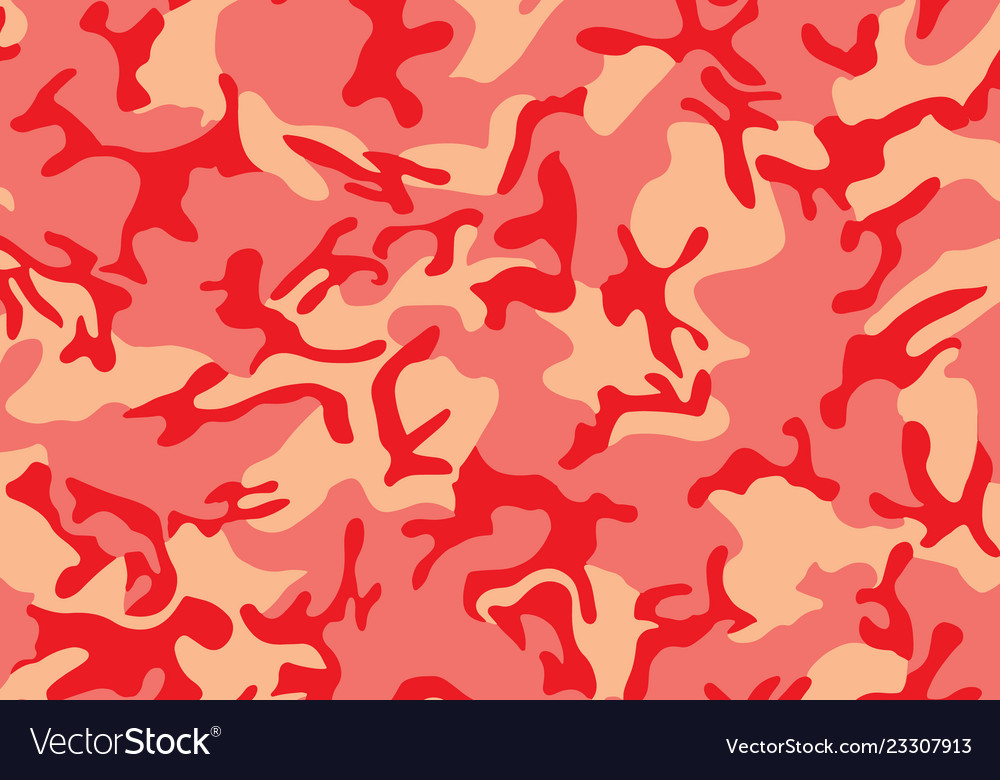 Background pattern of summer army camouflage red vector image Background pattern of summer army camouflage red