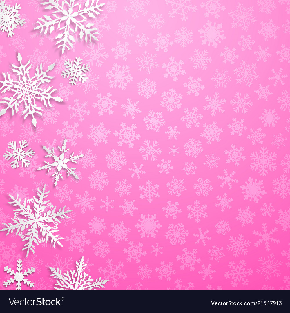 Christmas background of snowflakes Royalty Free Vector Image