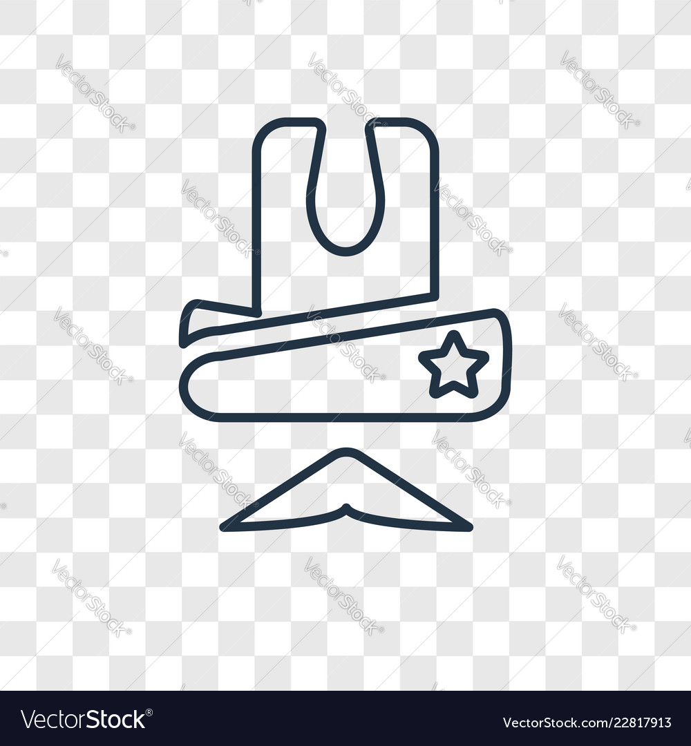 Cowboy concept linear icon isolated