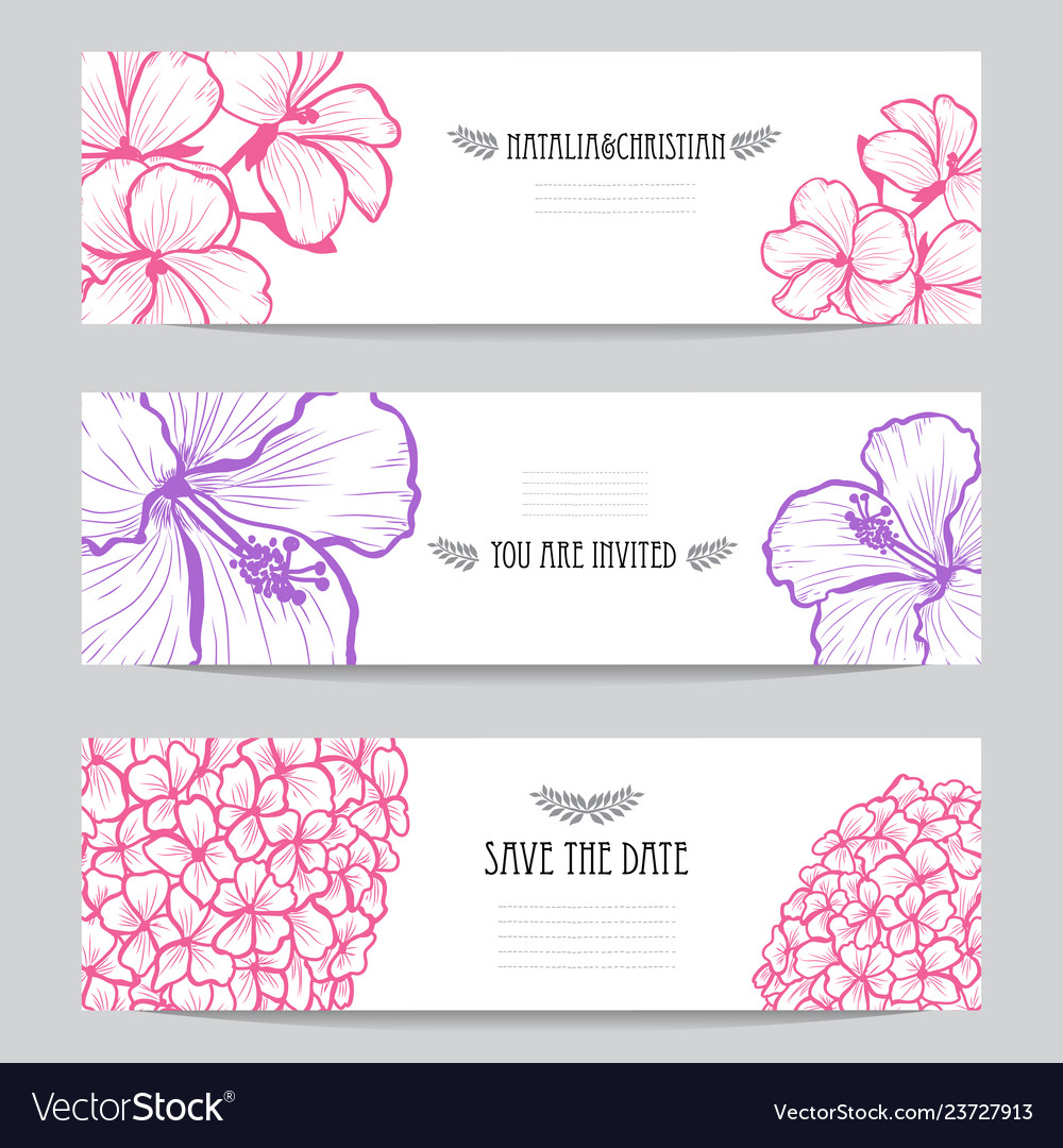 Floral cards set