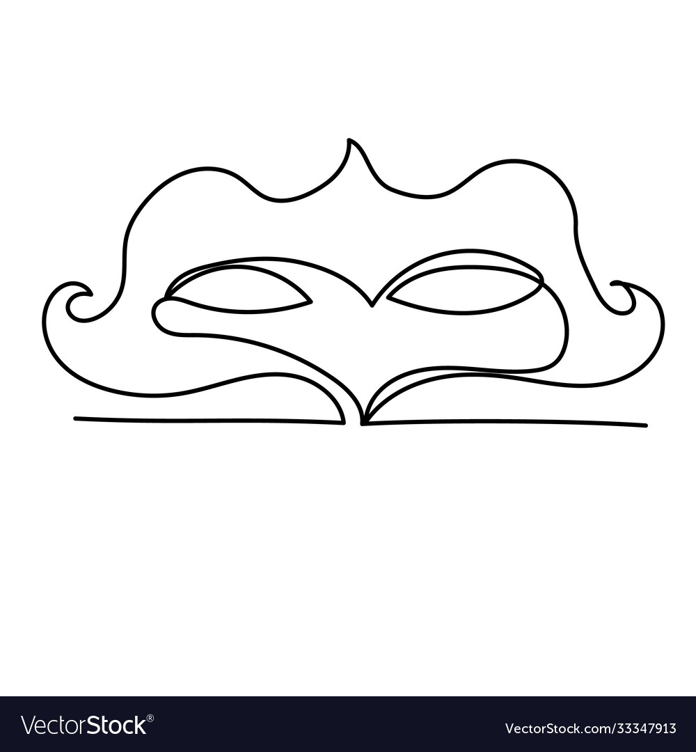 Isolated drawing with one continuous line