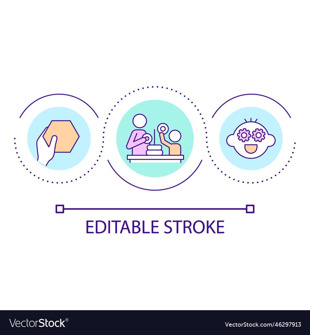 Motor skills development loop concept icon Vector Image Motor skills development loop concept icon
