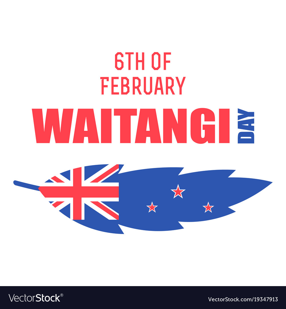 New zealand waitangi day on the 6th of february Vector Image