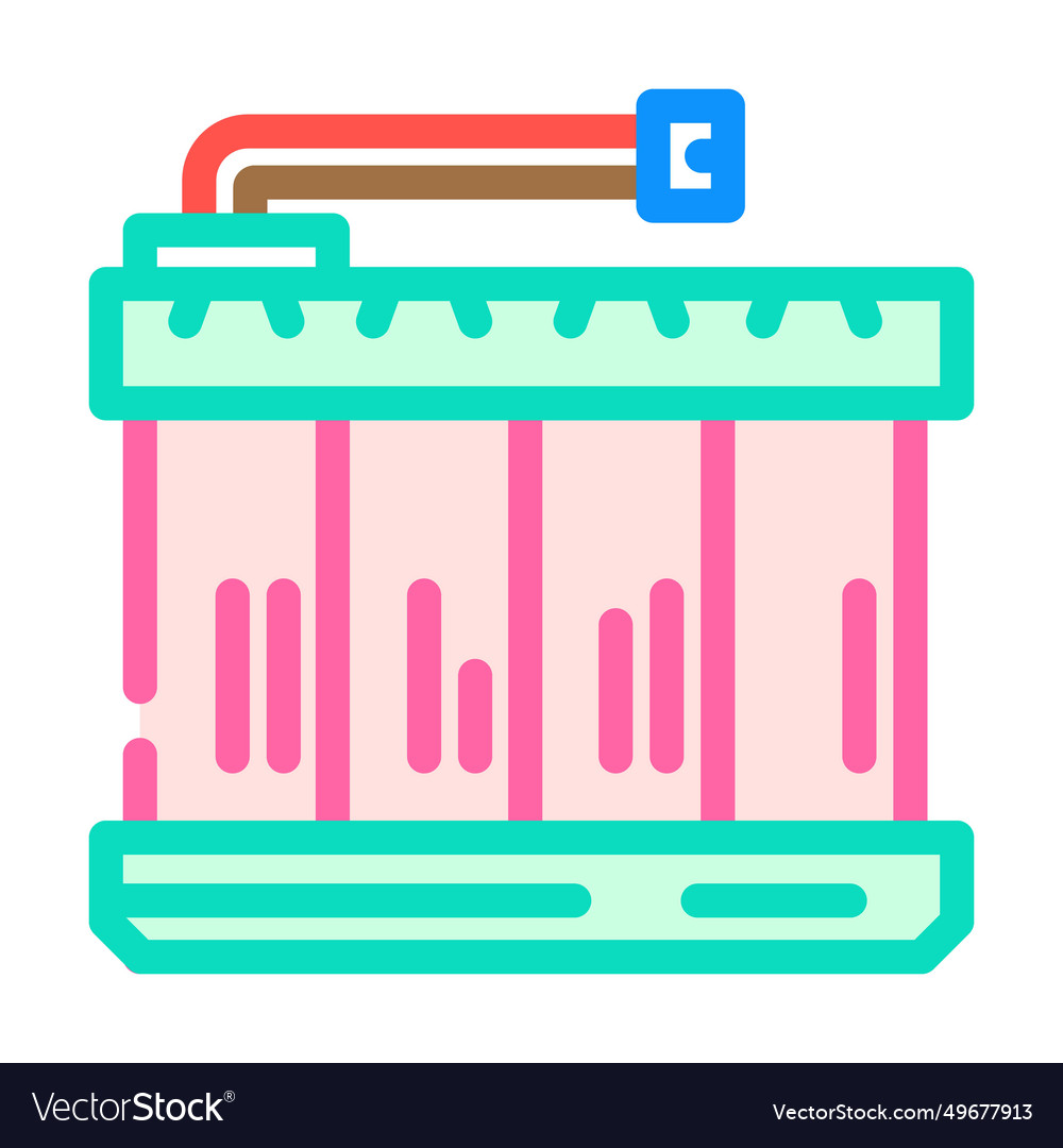 Pack battery color icon Royalty Free Vector Image