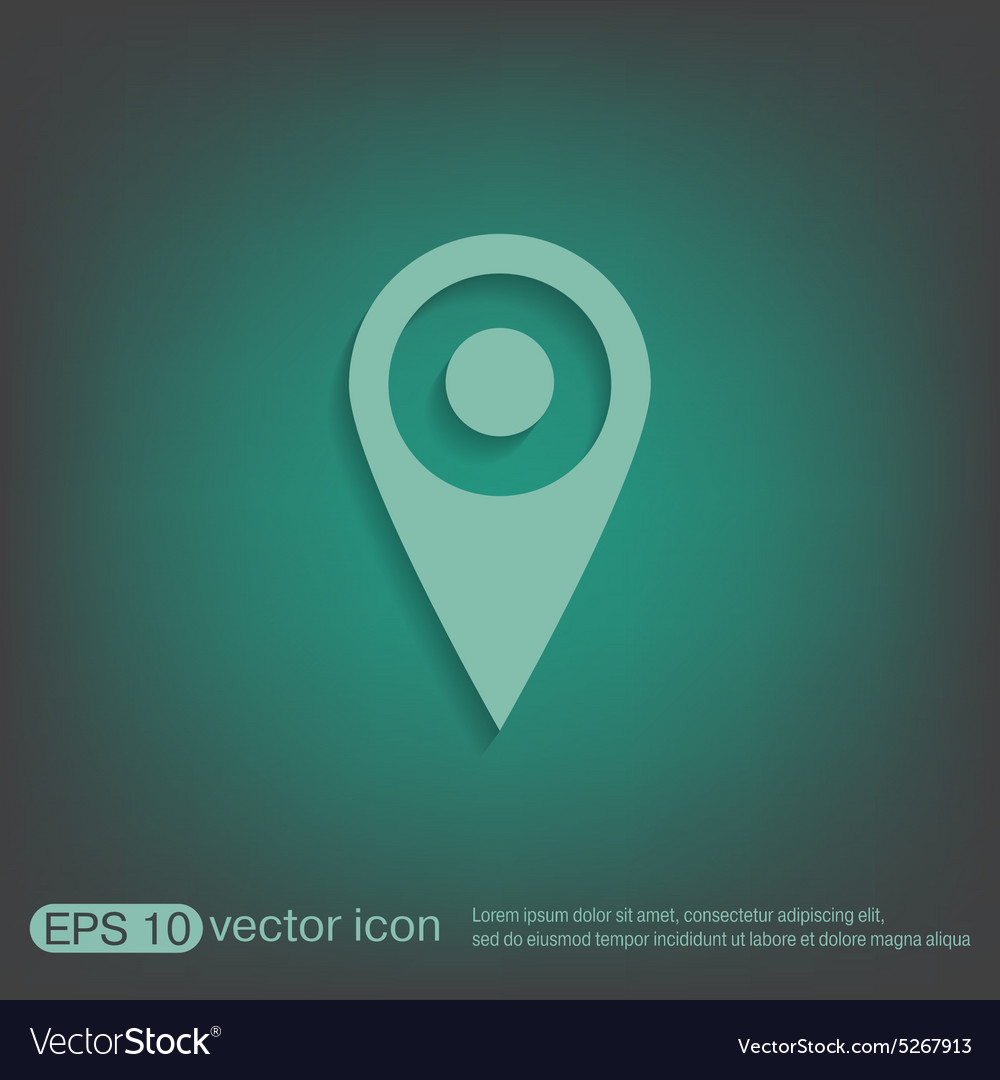 Pin location on the map Royalty Free Vector Image