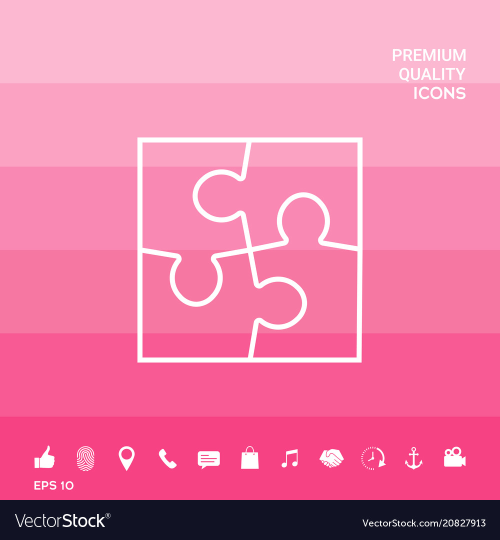 Puzzle line icon