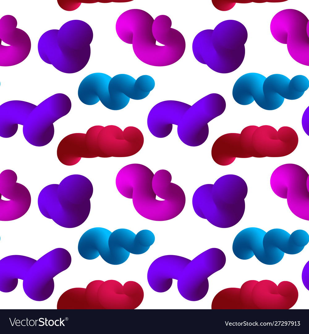 Seamless pattern with fluid colored shapes