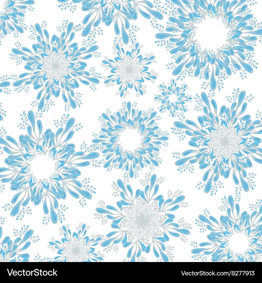 Seamless Patterns with snowflakes Royalty Free Vector Image