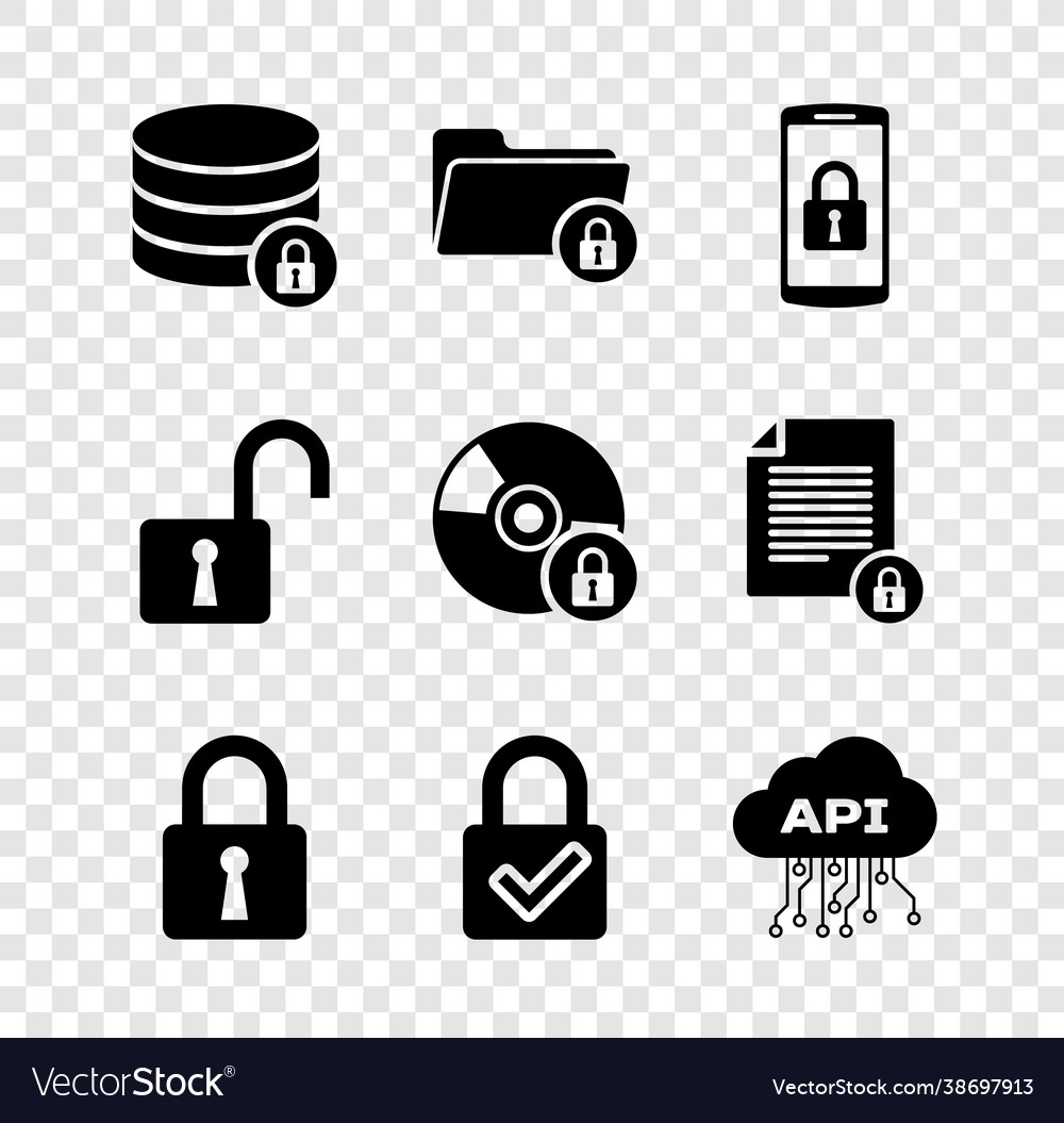 Set server security with lock folder Royalty Free Vector