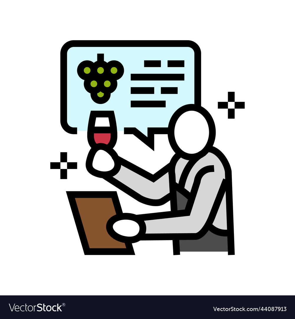 Sommelier profession color icon