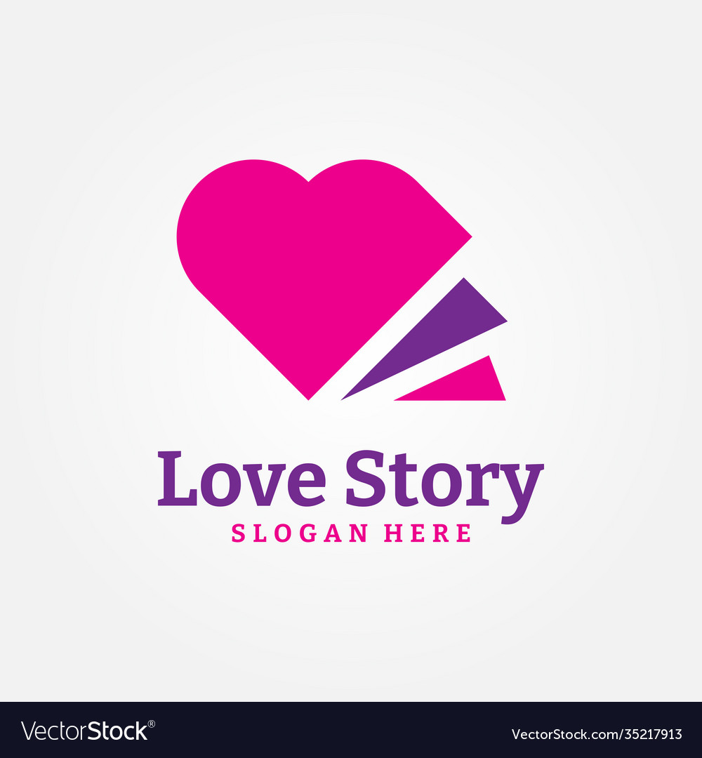 Story book logo design template love