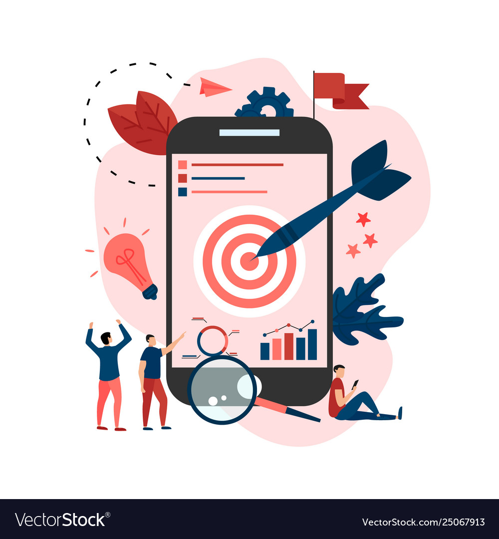Target with an arrow on monitor vector image Target with an arrow on monitor
