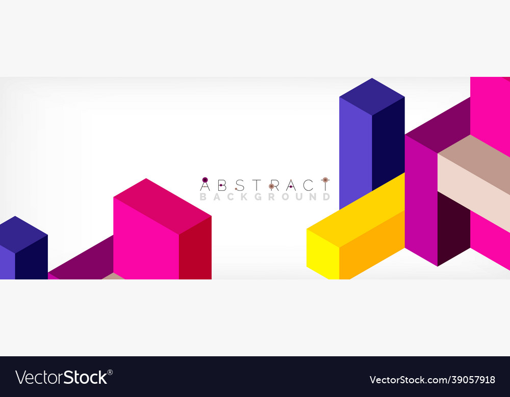 Abstract background 3d cubes cubic elements Vector Image Abstract background 3d cubes cubic elements