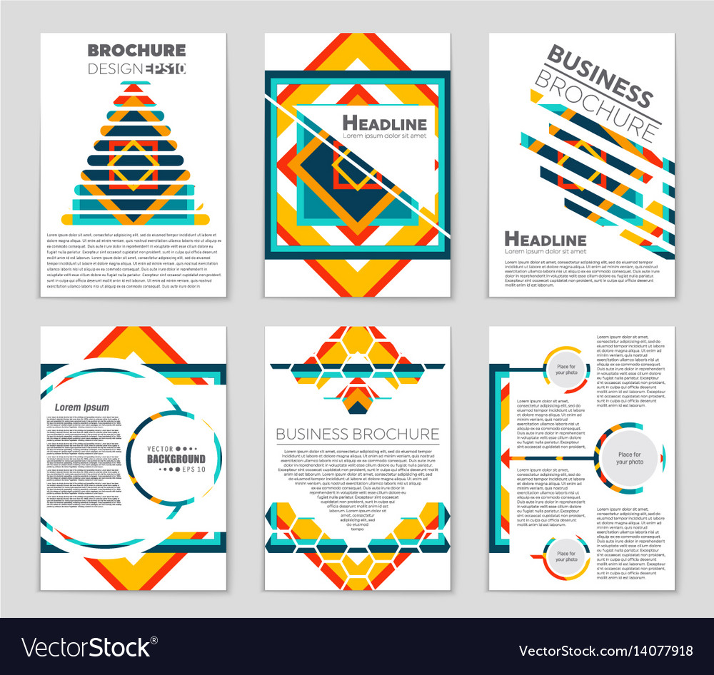 Abstract layout background set for art