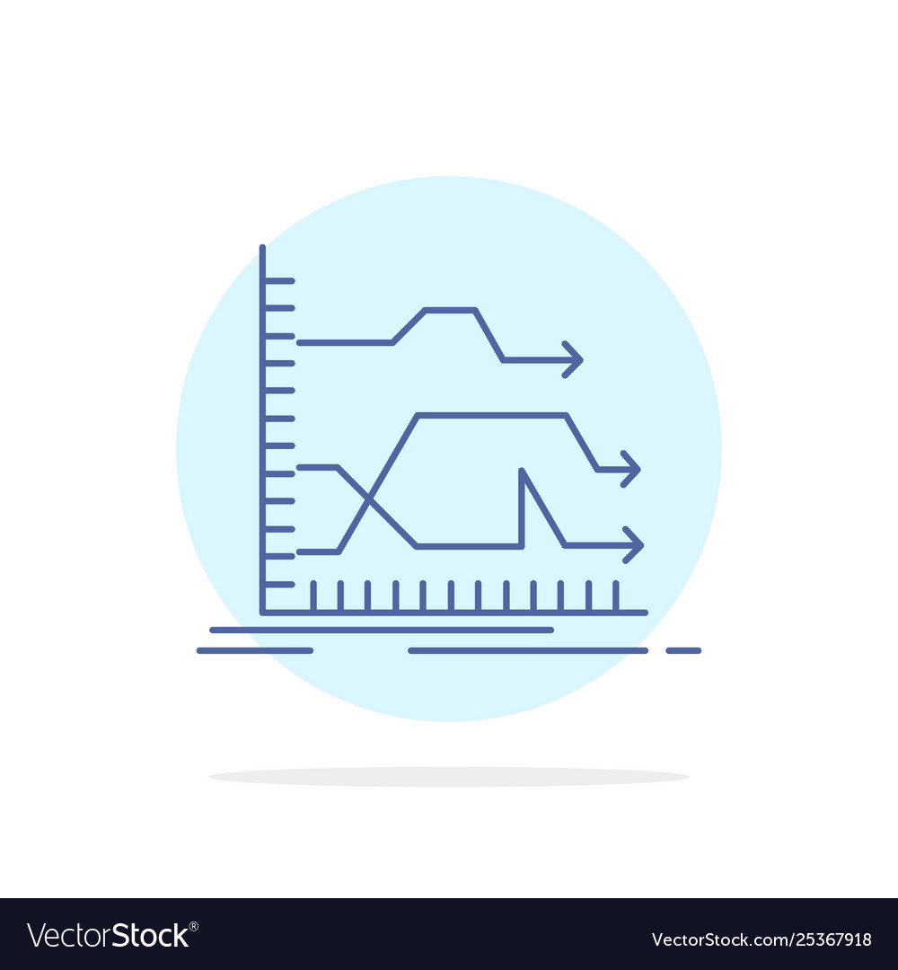 Arrows forward graph market prediction flat color