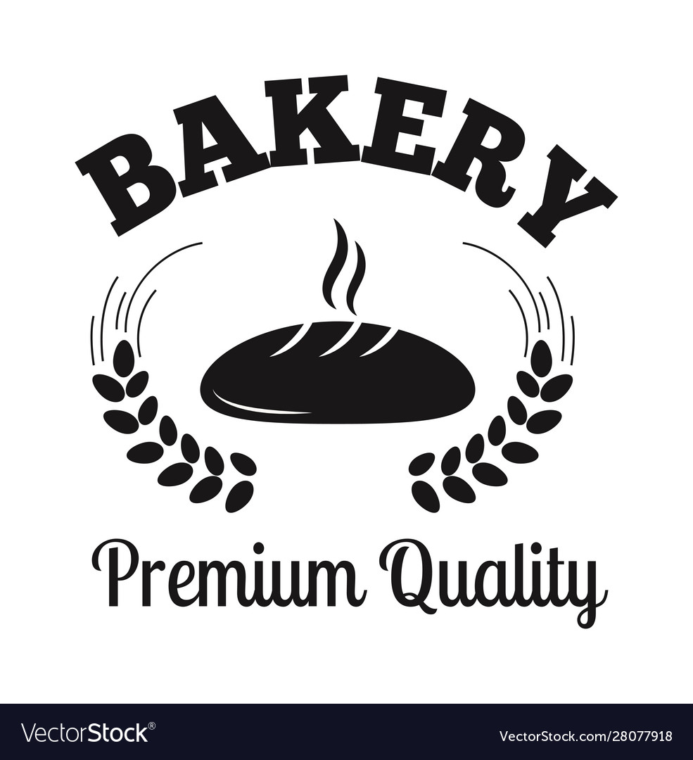 Bäckerei Badge und Brot Logo Ikone Modern Stil