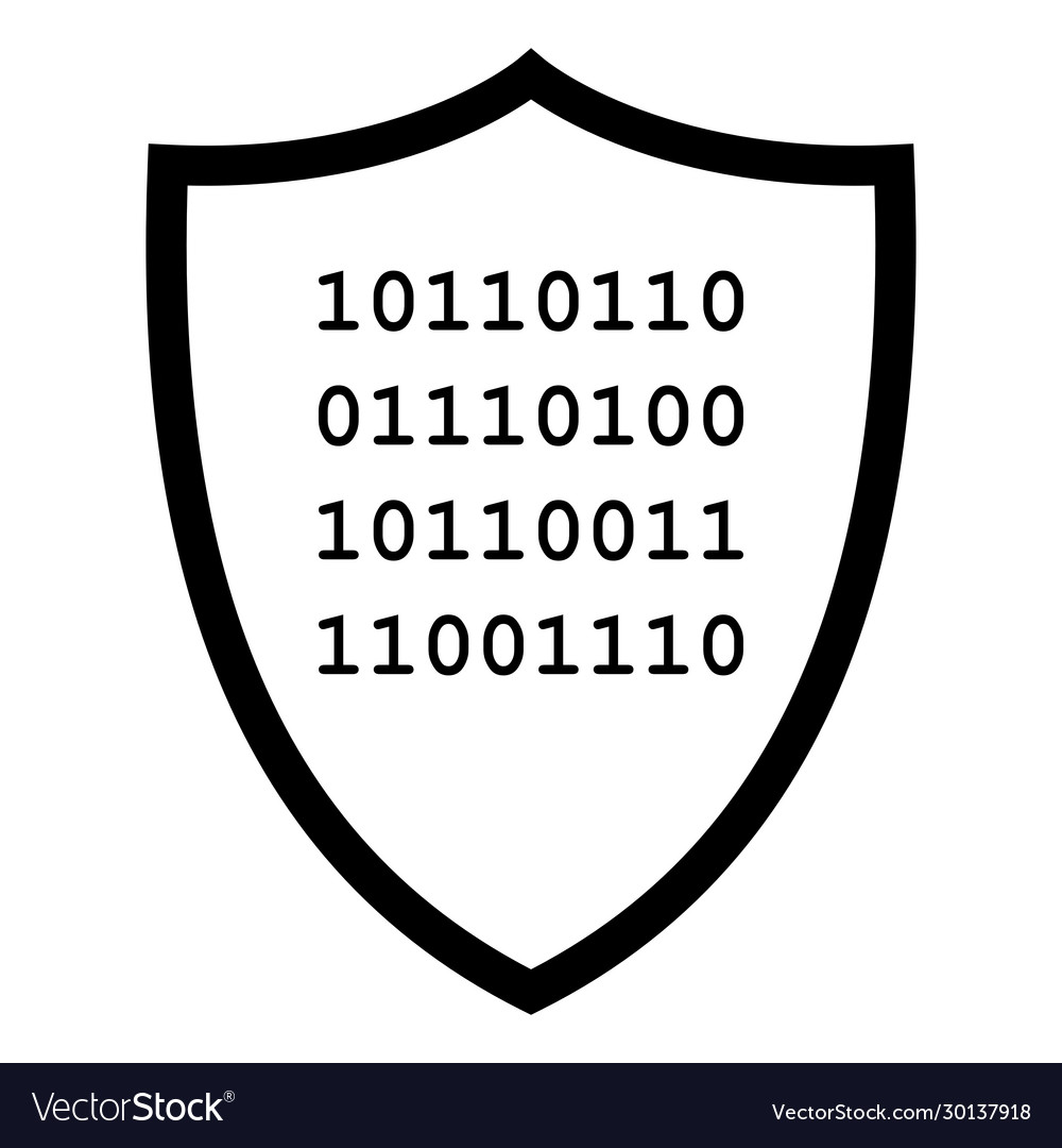 Binärcode und Schild