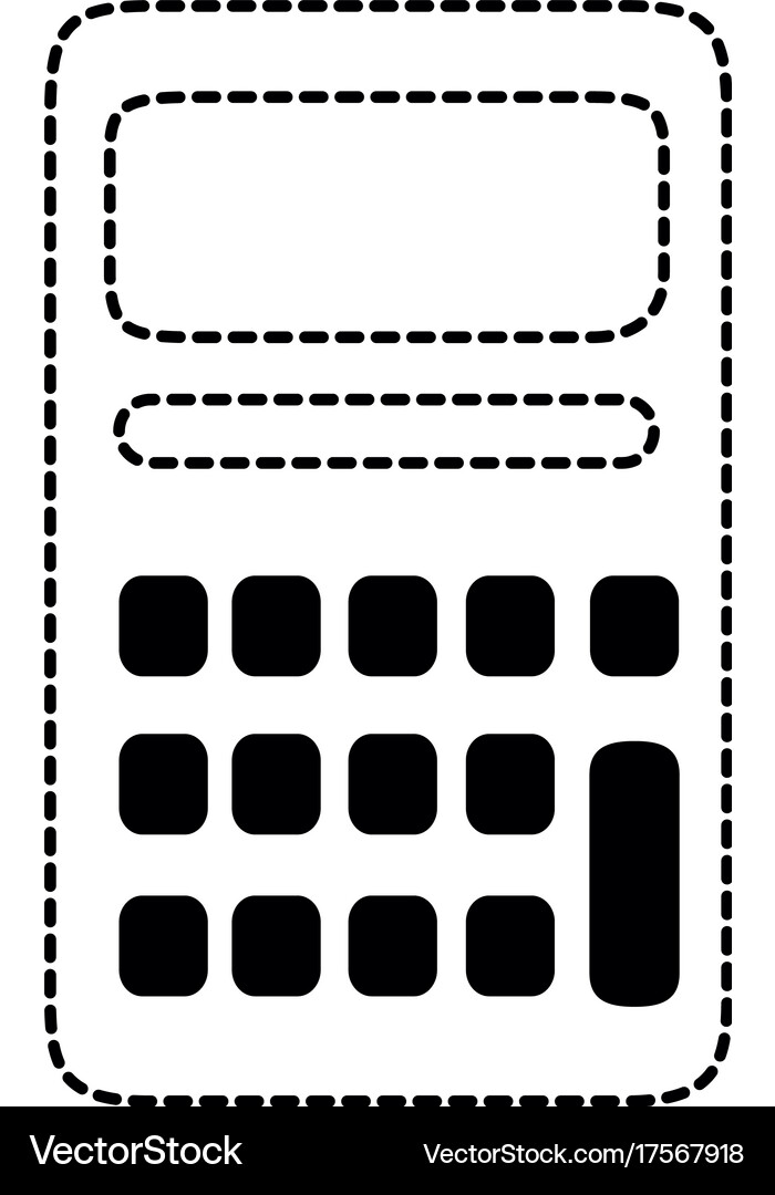 Calculator math isolated icon Royalty Free Vector Image