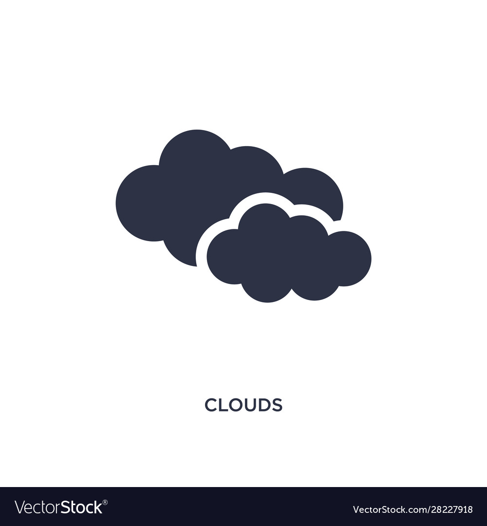 Clouds icon on white background simple element