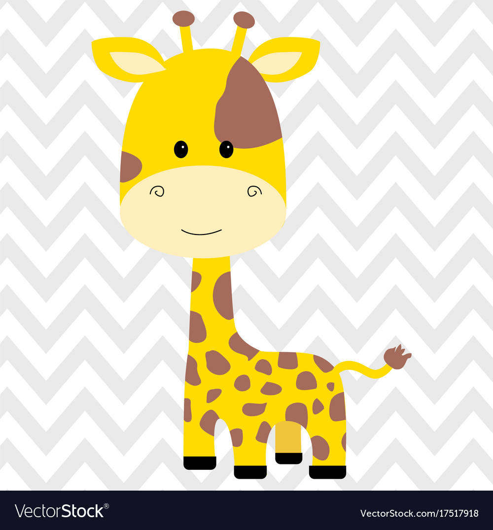 Cute giraffe isolated