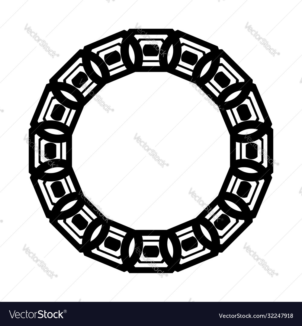 Design monochrome decorative element vector image Design monochrome decorative element
