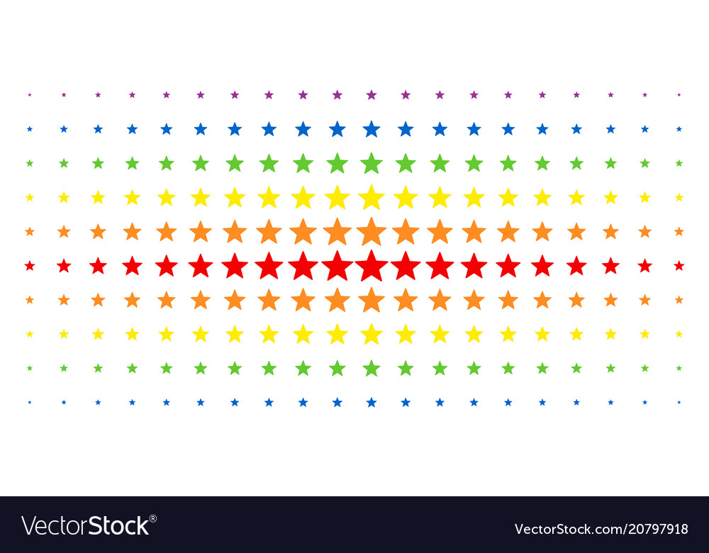 Fireworks star spectrum halftone pattern