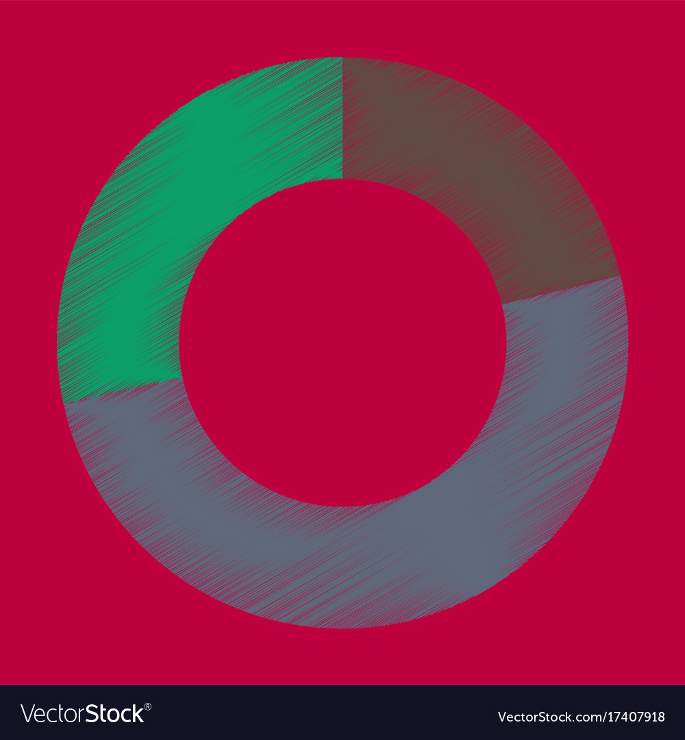 Flat shading style icon pie chart