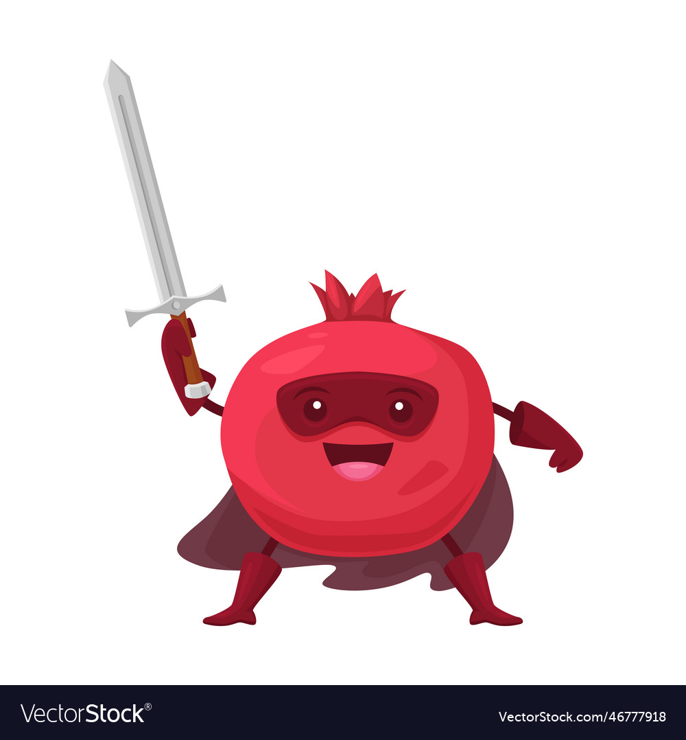 Garnet superhero cartoon funny character in cape Vector Image