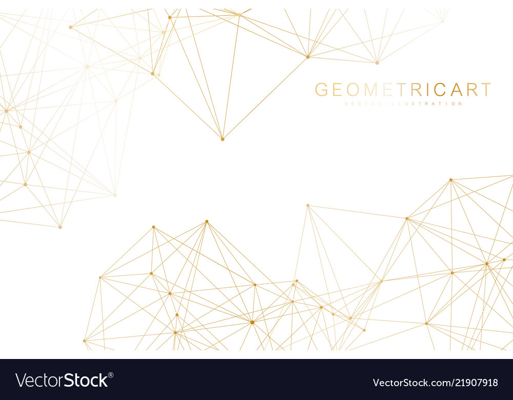 Geometric abstract background with connected line vector image Geometric abstract background with connected line