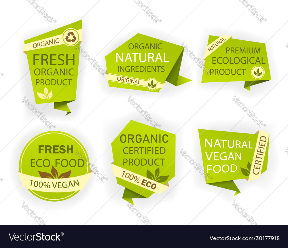 Healthy nature organic vegan emblem fresh