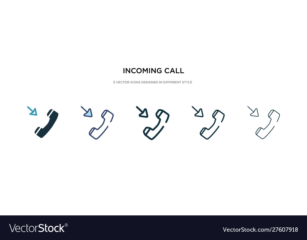 Incoming call icon in different style two