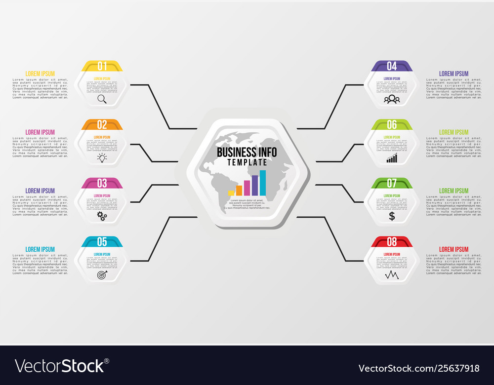 Infographic design template with options steps