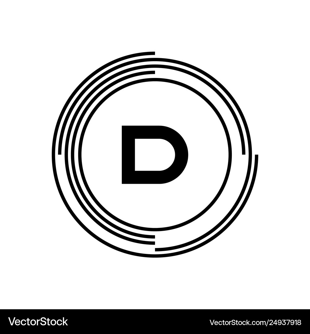 Initial letter d logo template design Royalty Free Vector