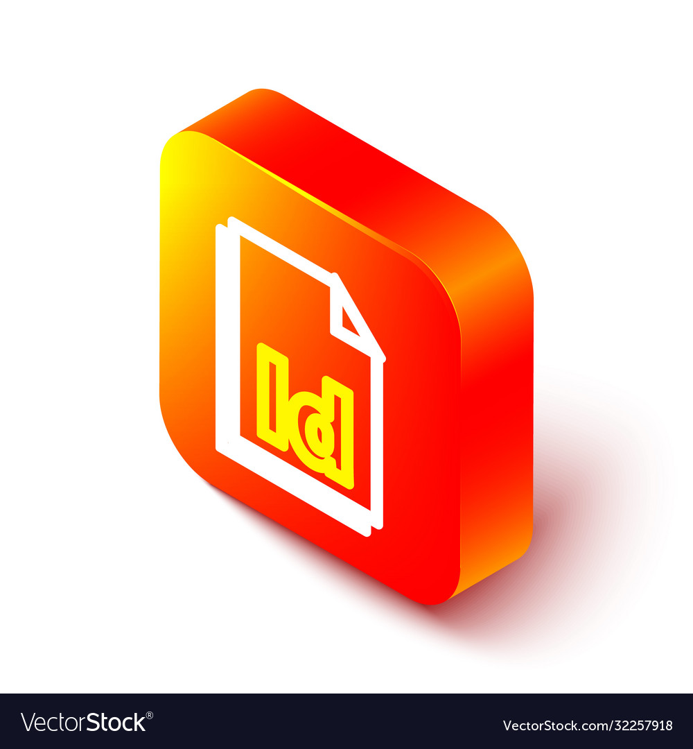 Isometric line id file document icon isolated vector image Isometric line id file document icon isolated