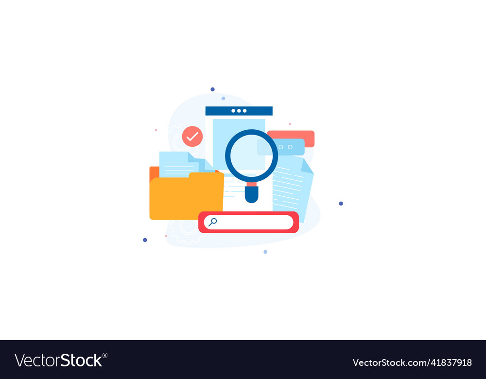 Magnifying glass with file searching