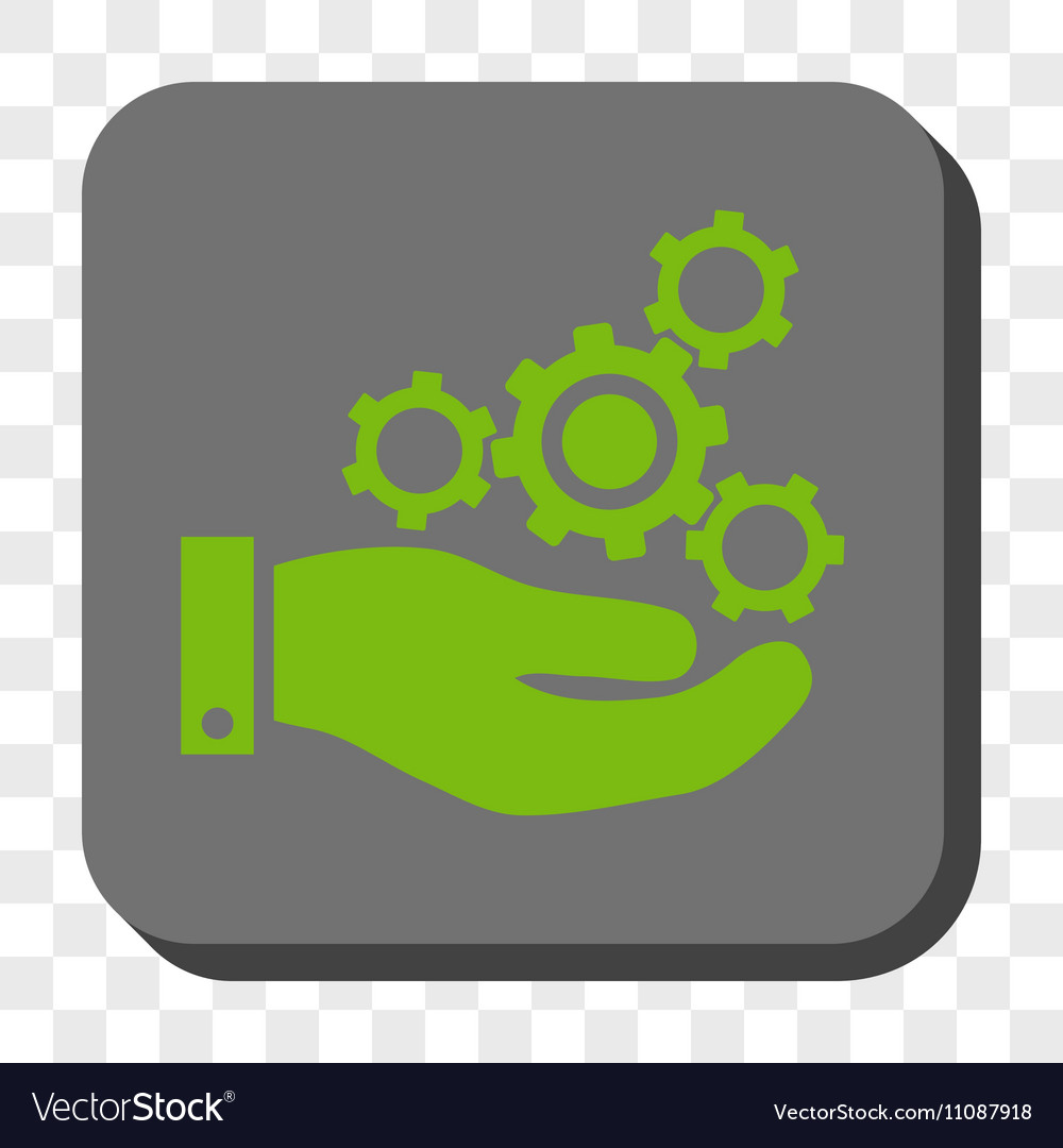 Mechanics service rounded square button