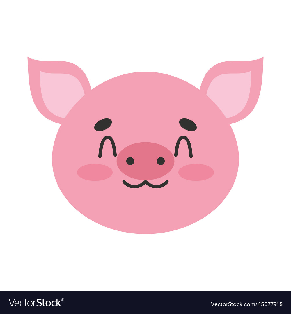 Pig Head Animal Royalty Free Vector Image - Vectorstock