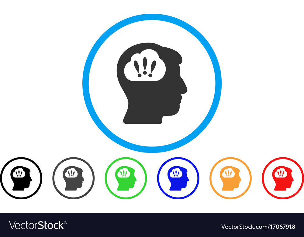 Problem brainstorm rounded icon