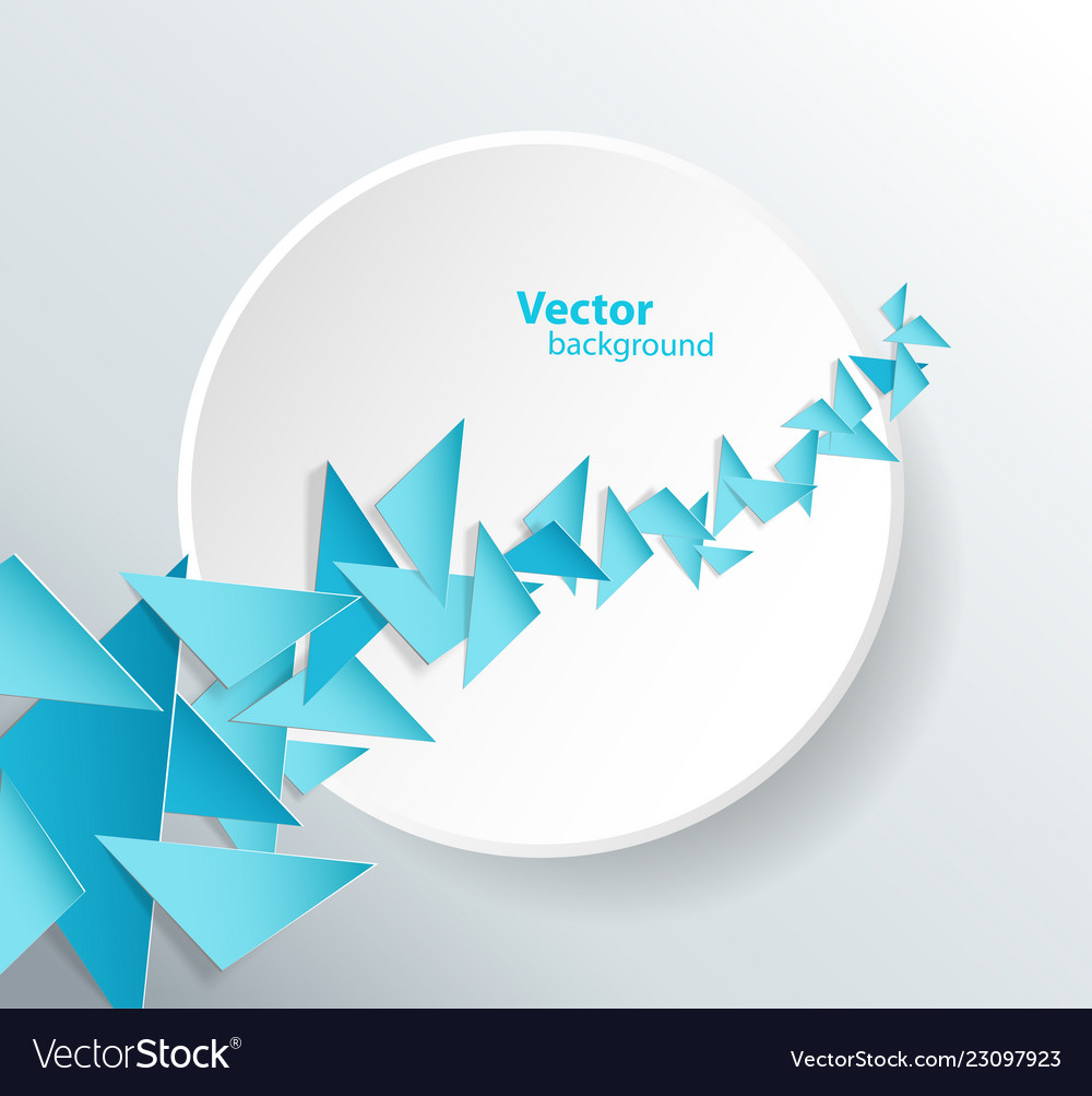 Abstract 3d circle background with low poly vector image Abstract 3d circle background with low poly