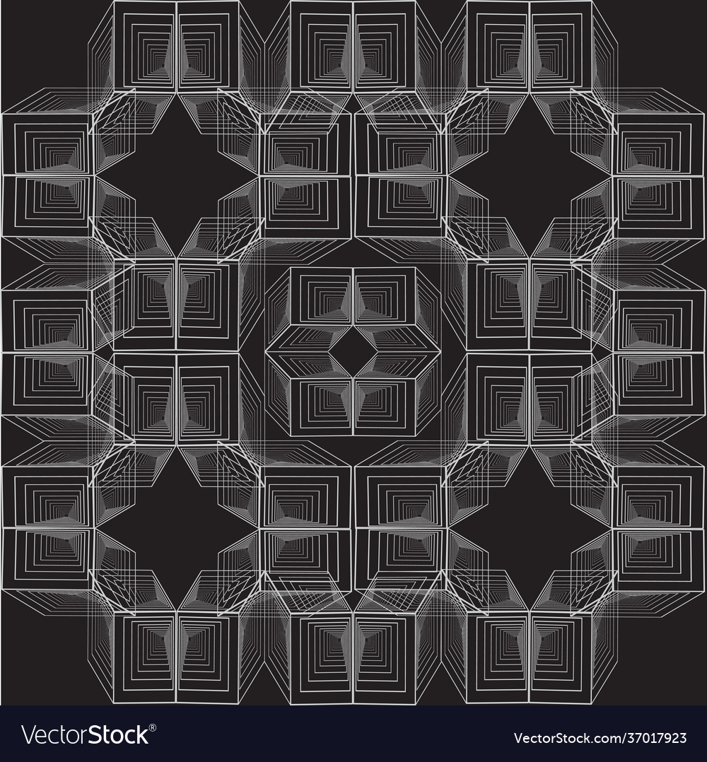 Abstract background geometric pattern with cubes vector image Abstract background geometric pattern with cubes