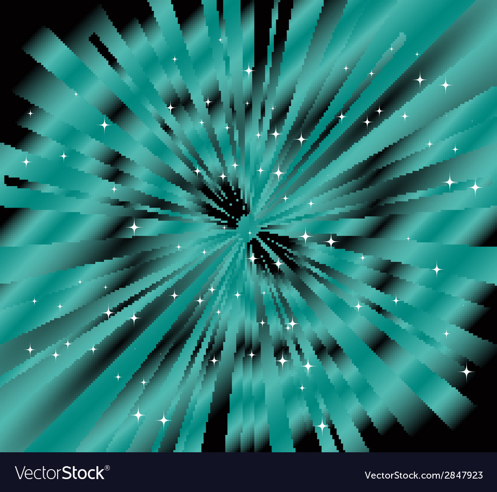 Abstract blue background ray and star