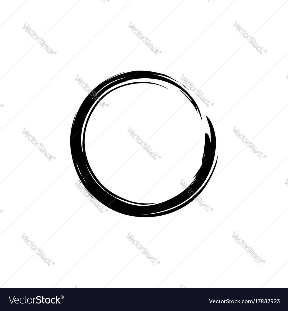 Black Watercolor Zen Circle