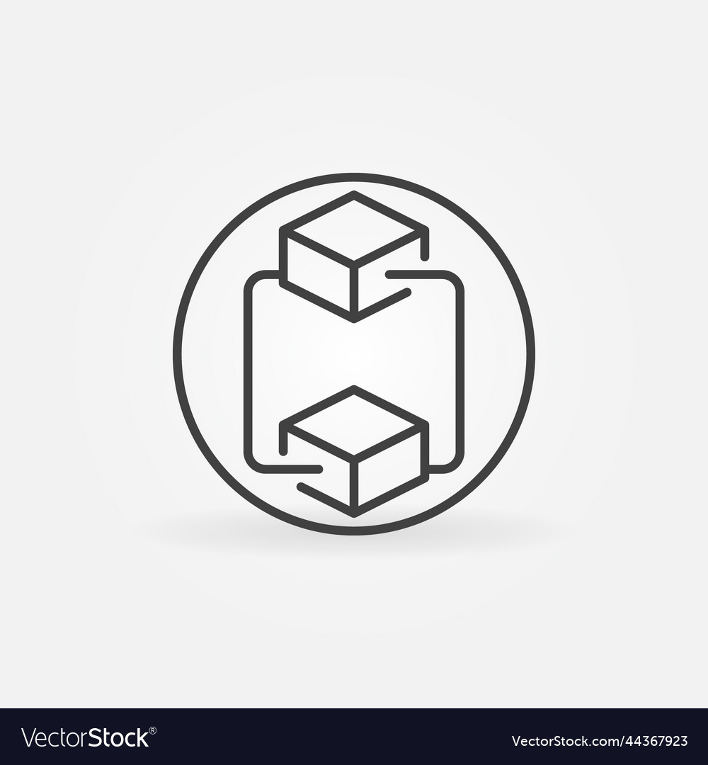 Circle with blockchain technology linear