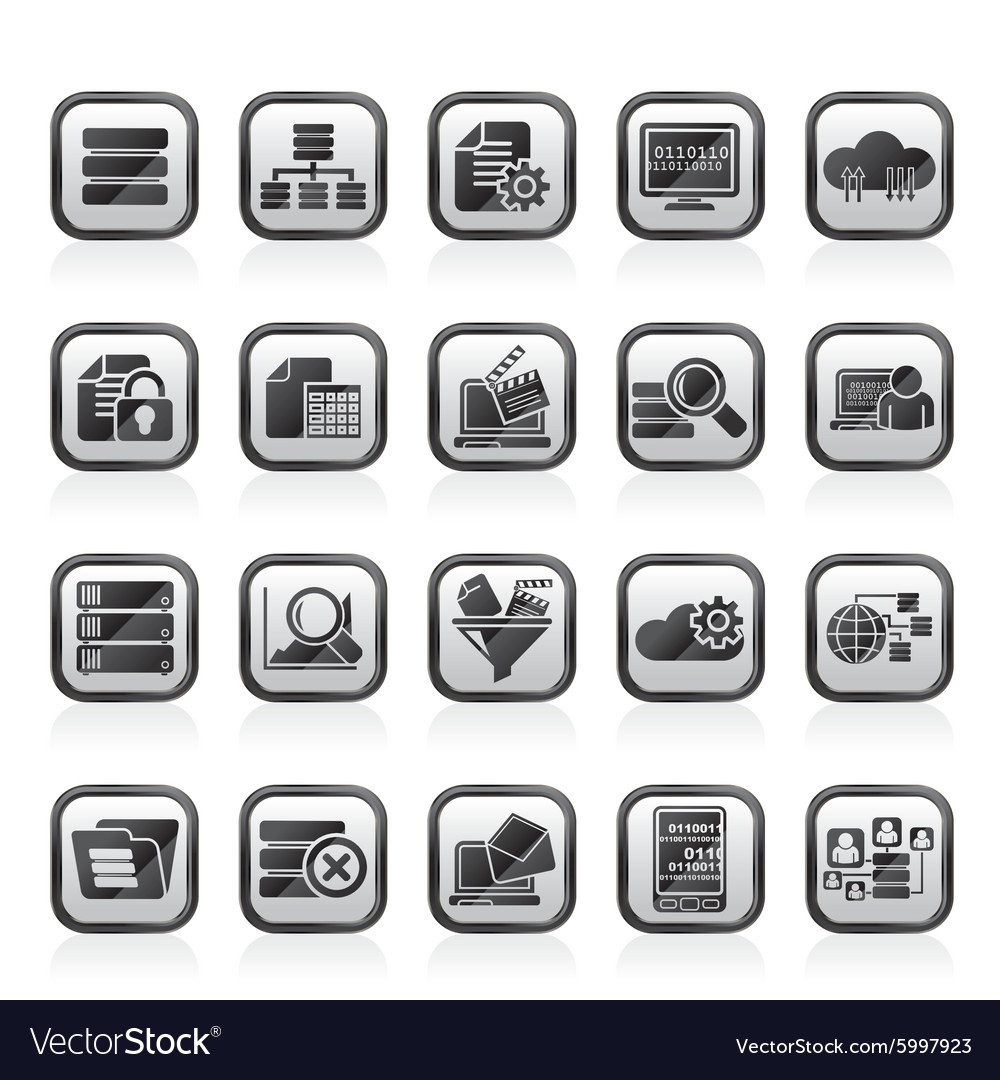 Data and analytics icons