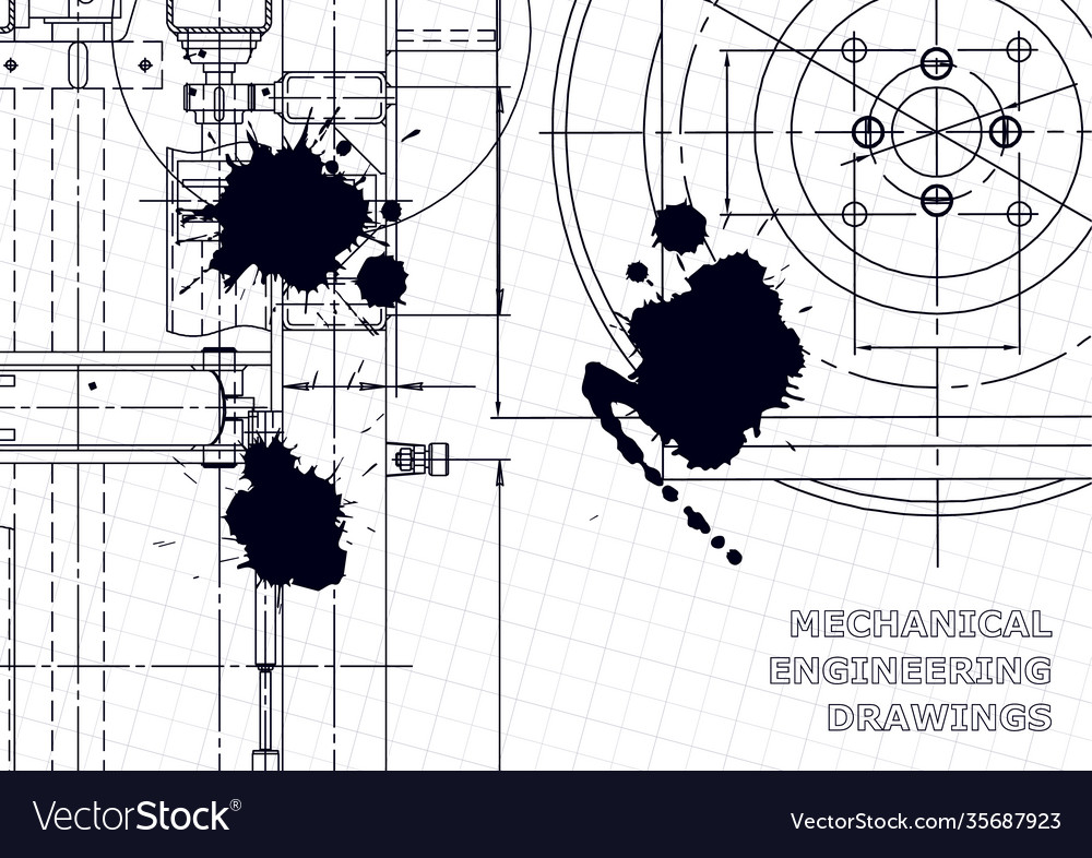 Engineering computer aided design systems vector image Engineering computer aided design systems