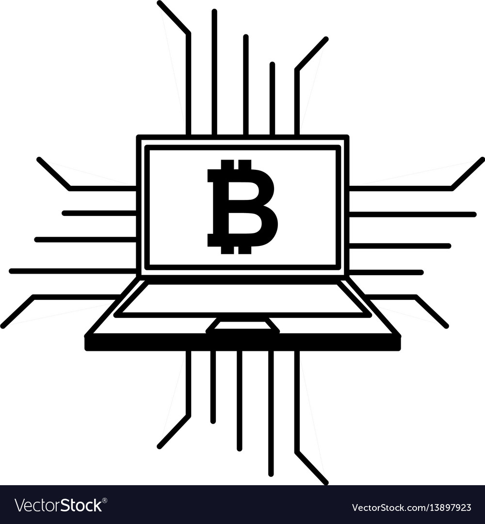 Laptop computer with bitcoin