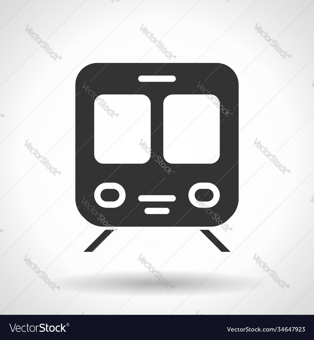 Monochromatic train icon with hovering effect vector image Monochromatic train icon with hovering effect