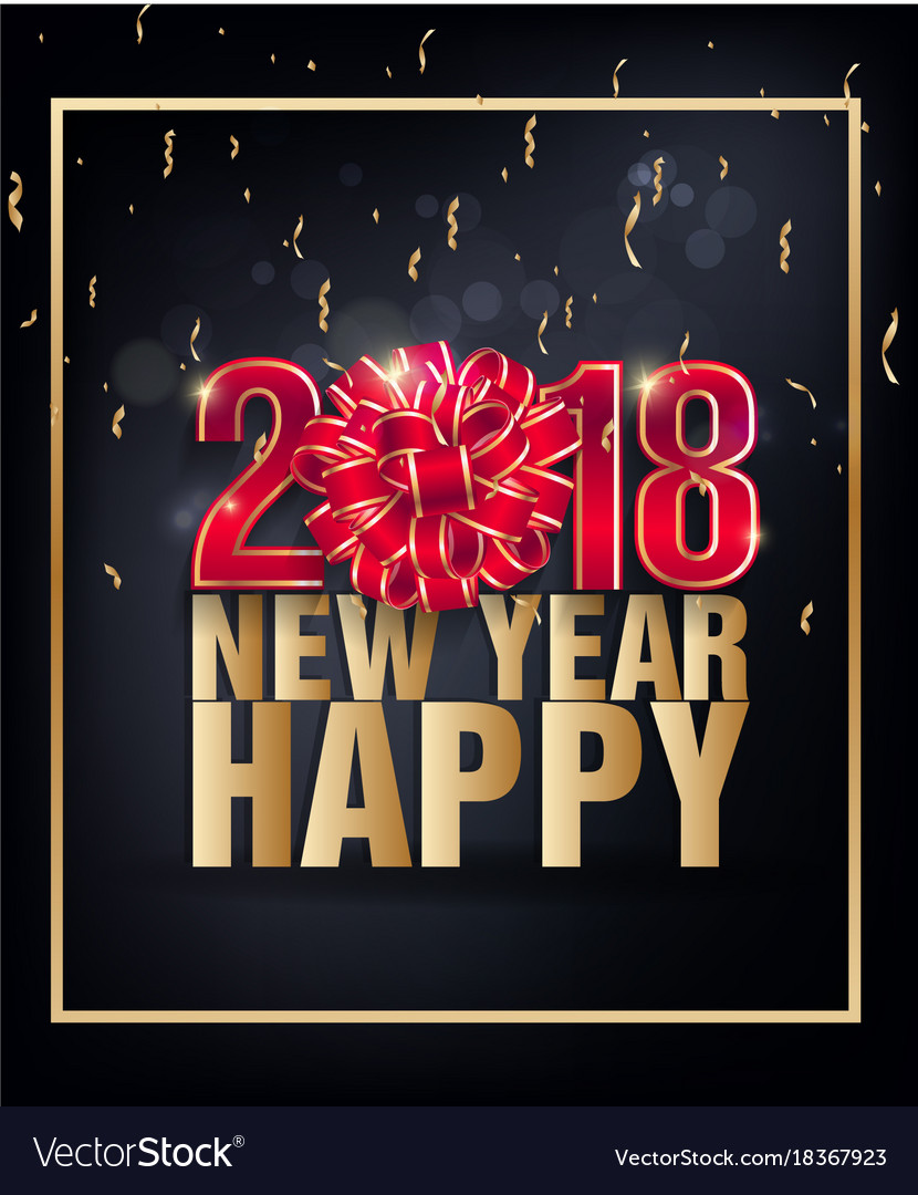 New Year 2018 Celebration Card