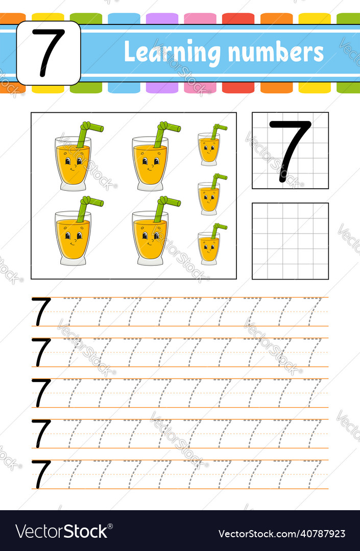 Number Trace and Write Worksheet