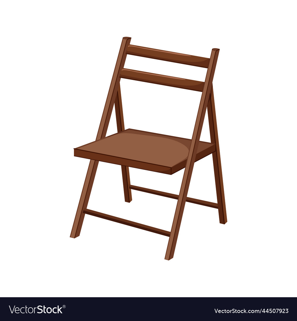 Old wooden chair cartoon